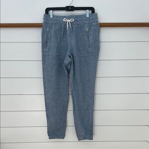 Athleta Blue Joggers with Elastic Waistband and Tapered Fit